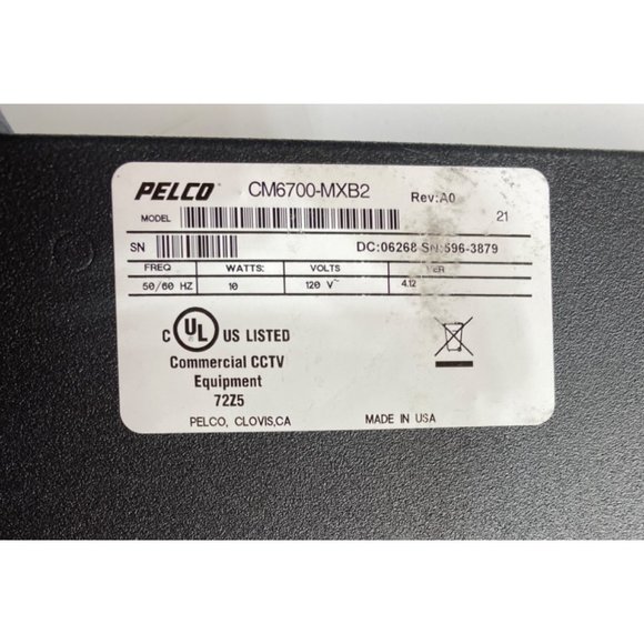 Pelco CM6700-MXB2 16 Channel Camera Matrix Switcher / Controller UNTESTED - Picture 11 of 12